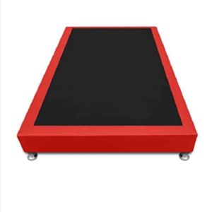 Box Spring individual Tapizado con Sintético Color Rojo