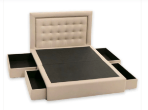 Cama Tapizada con Gavetas